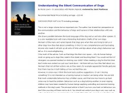 Review of "Understanding the silent communication of dogs" by Rosie Lowry, in OurDogs.co.uk newsletter